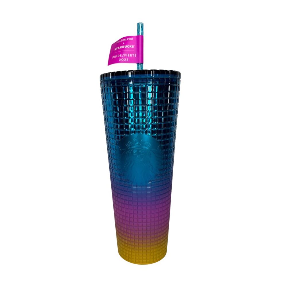 Starbucks 2023 Summer Tim Singleton Rainbow Grid Gradient Ombré Venti Tumble